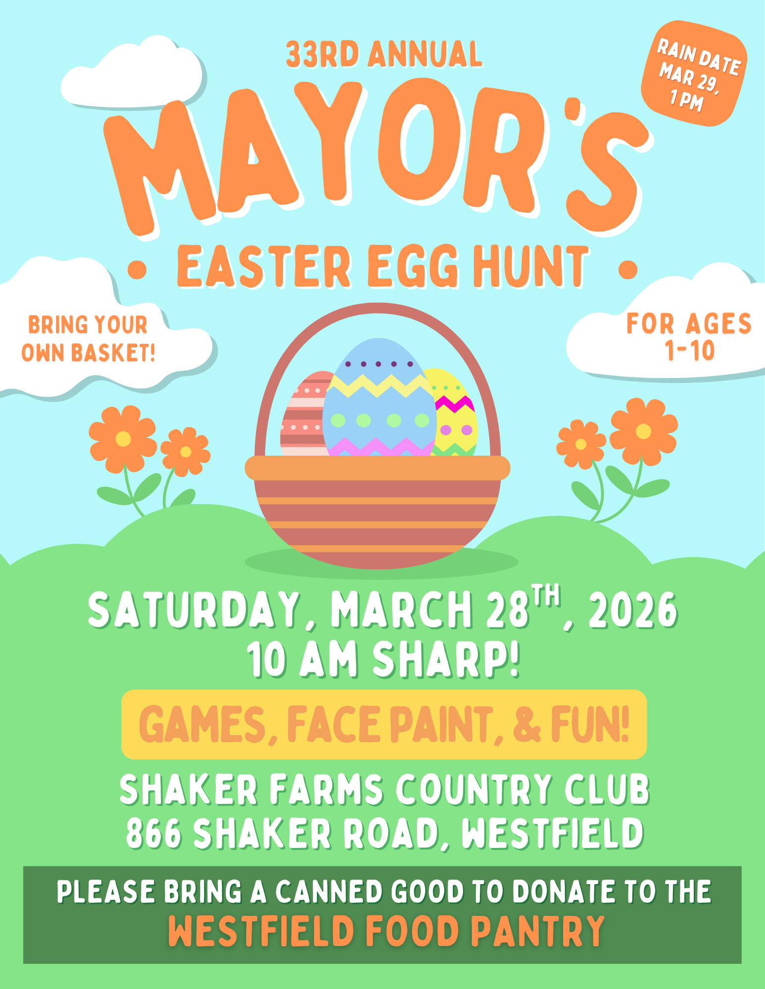 Mayors Easter Egg Hunt 2026 Flyer